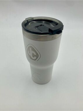 RTIC 20 oz Stainless Steel Insulated Tumbler Matte White UNC North Carolina New